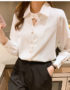 A291 : Áo sơ mi chiffon HQ cổ bẻ cài nút xẻ chữ V nhỏ