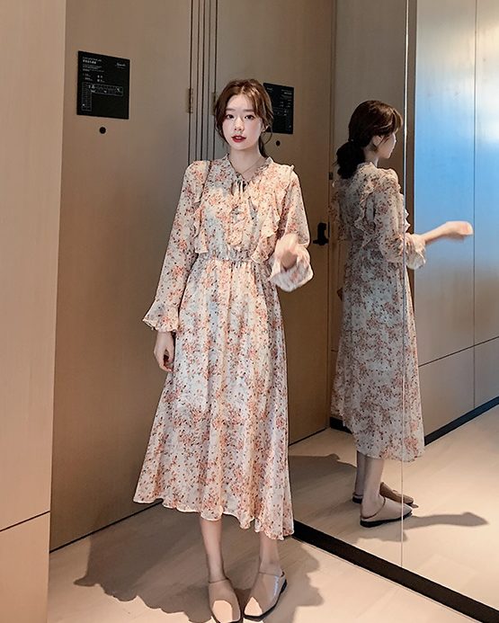 Váy hoa dáng dài mẫu mới 2020 MORAN Hàn Quốc (ORDER)- Có ảnh thật | Shopee  Việt Nam