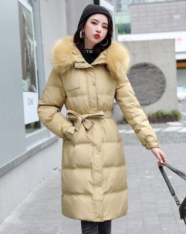 K250 : Áo khoác phao thân dài lót 100% lông vũ nhẹ nhàng ấm áp
