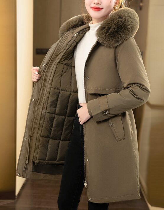 K291 : Áo khoác Parka thân dài HQ mũ lông thú cao cấp cực ấm